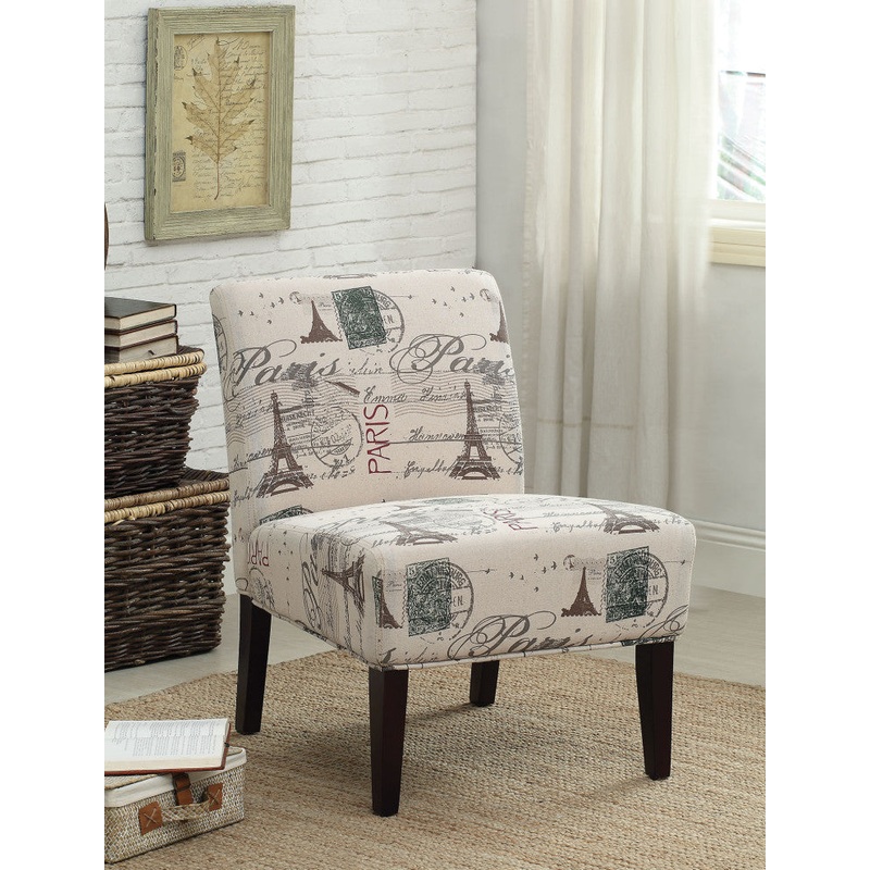 Fabric And Espresso Accent Chair By Homeroots - 285786