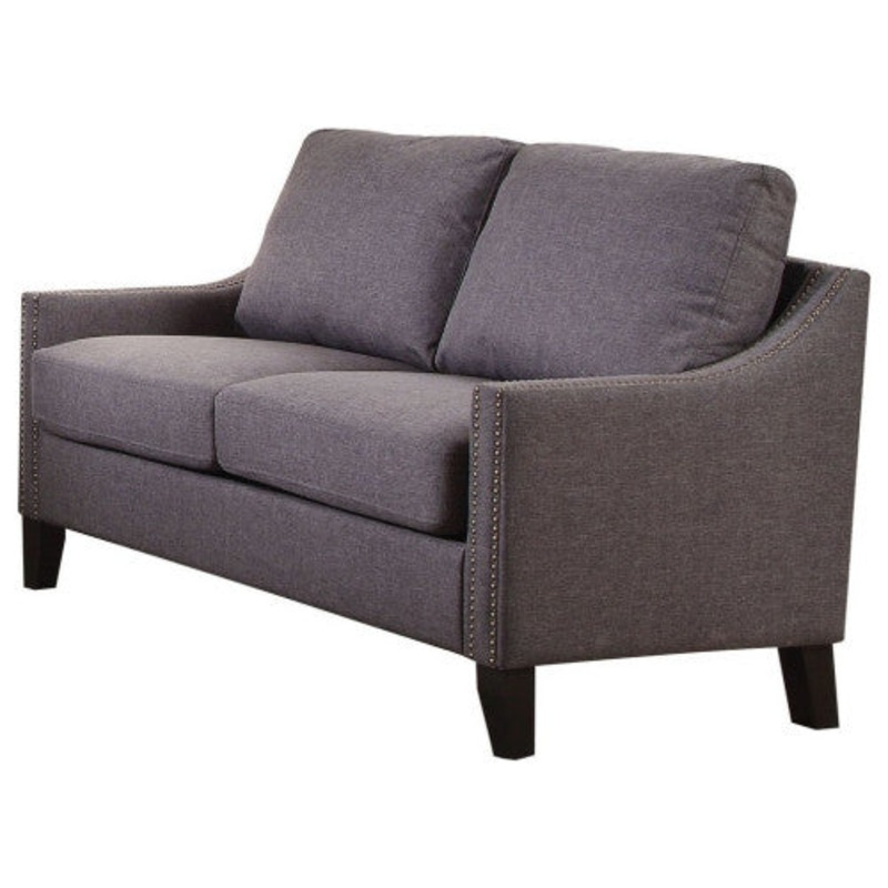 Gray Linen Loveseat By Homeroots - 285961