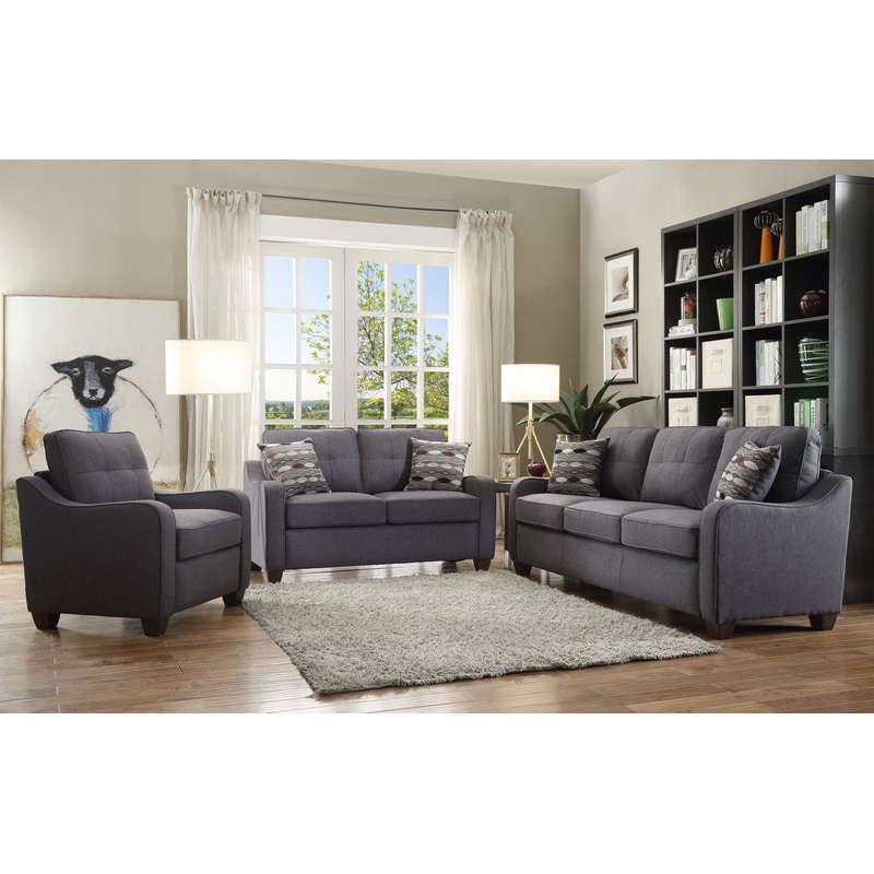 Gray Linen Upholstery Chair By Homeroots