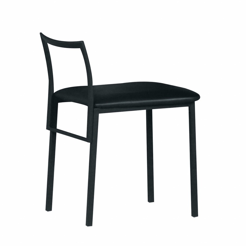 Modern Black Metal Upholstery Chair By Homeroots