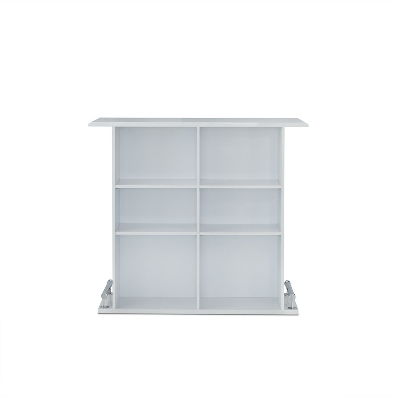White High Gloss Mdf Bar Table By Homeroots