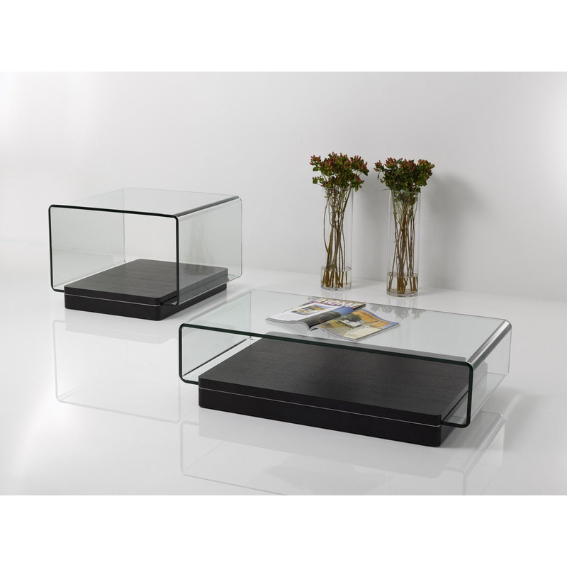 19' Oak Veneer and Glass End Table By Homeroots