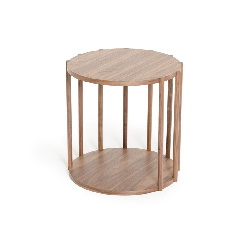 19' Walnut Wood End Table By Homeroots