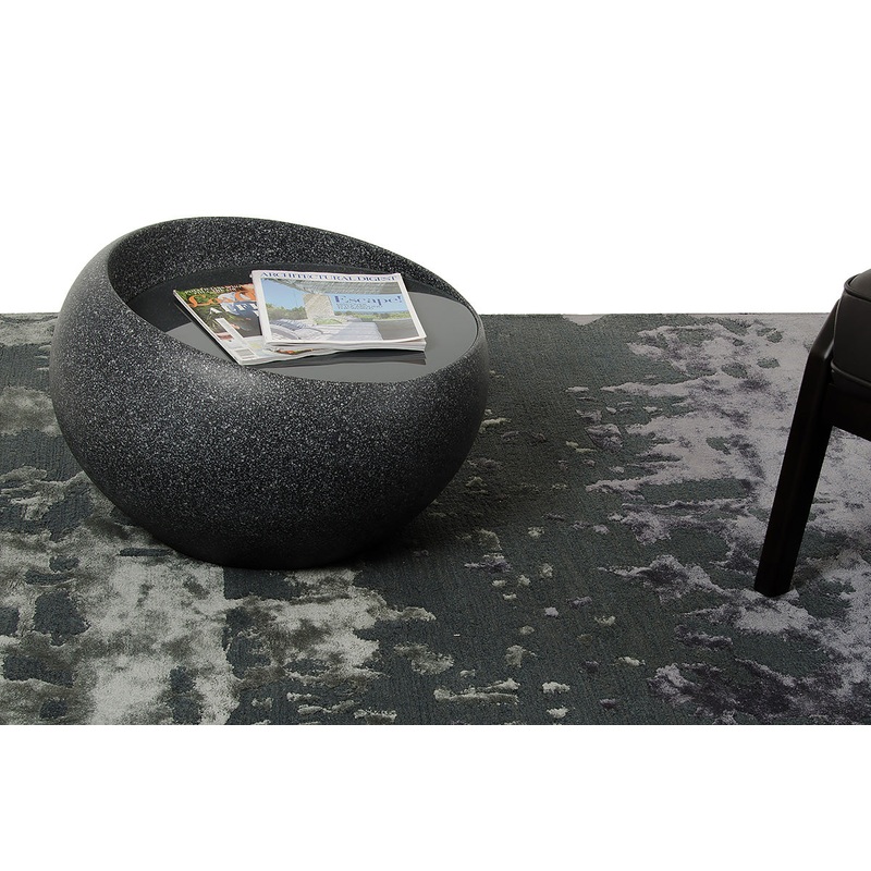 24' Round Fiberglass and Glass Faux Granite Coffee Table By Homeroots