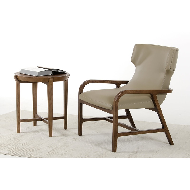 25' Walnut Wood and Veneer Side Table By Homeroots