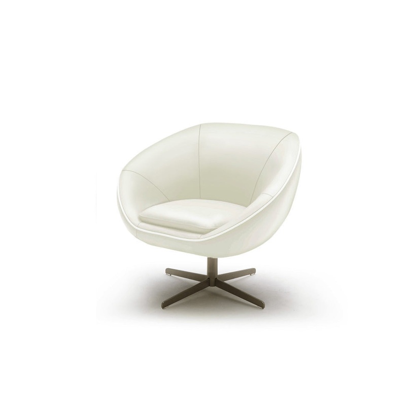 29" White Bonded Leather Foam and Steel Accent Chair By Homeroots