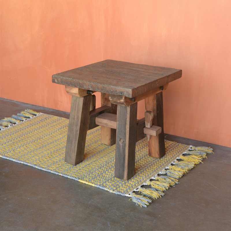 Arcadia Rustic Stool By HomArt
