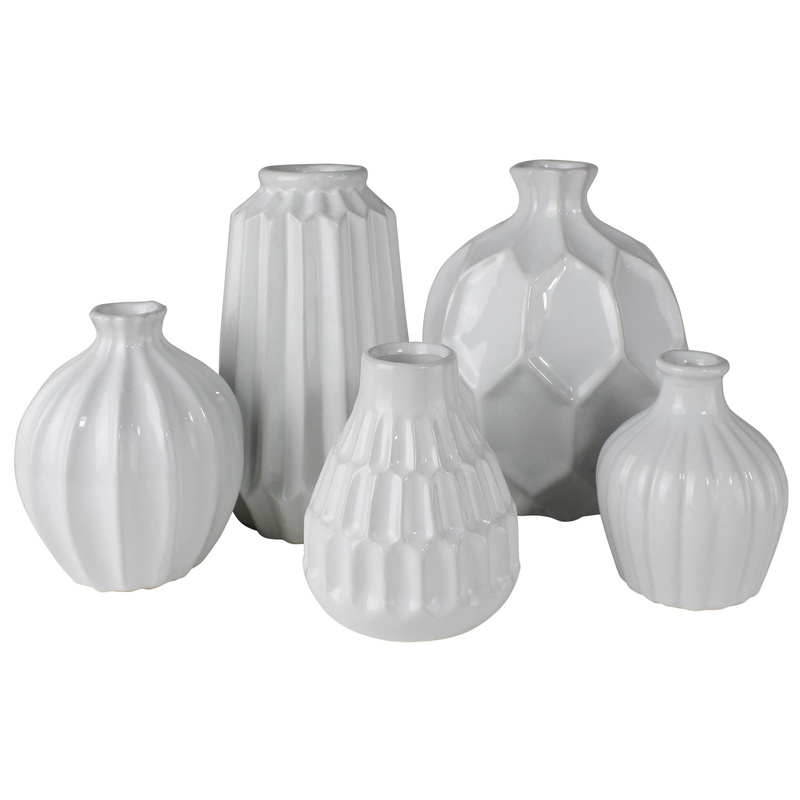 Cinc Vases, Ceramic - Set of 5 By HomArt