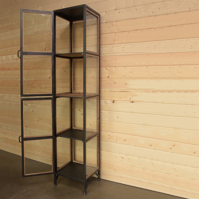 Miles Metal and Wood Cabinet By HomArt
