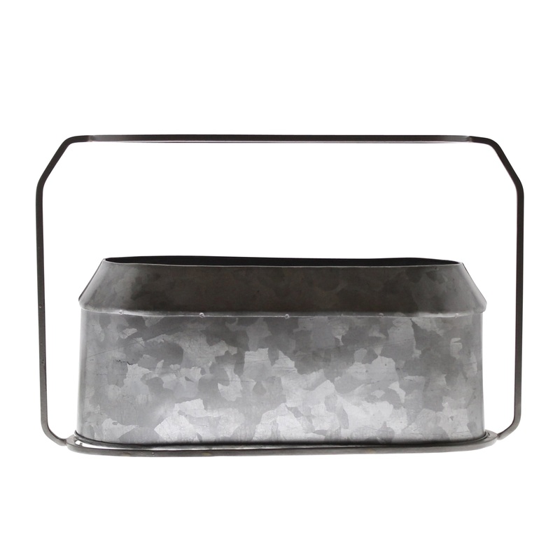 Napa Vase, Metal & Zinc - Oval, Large - Zinc By HomArt