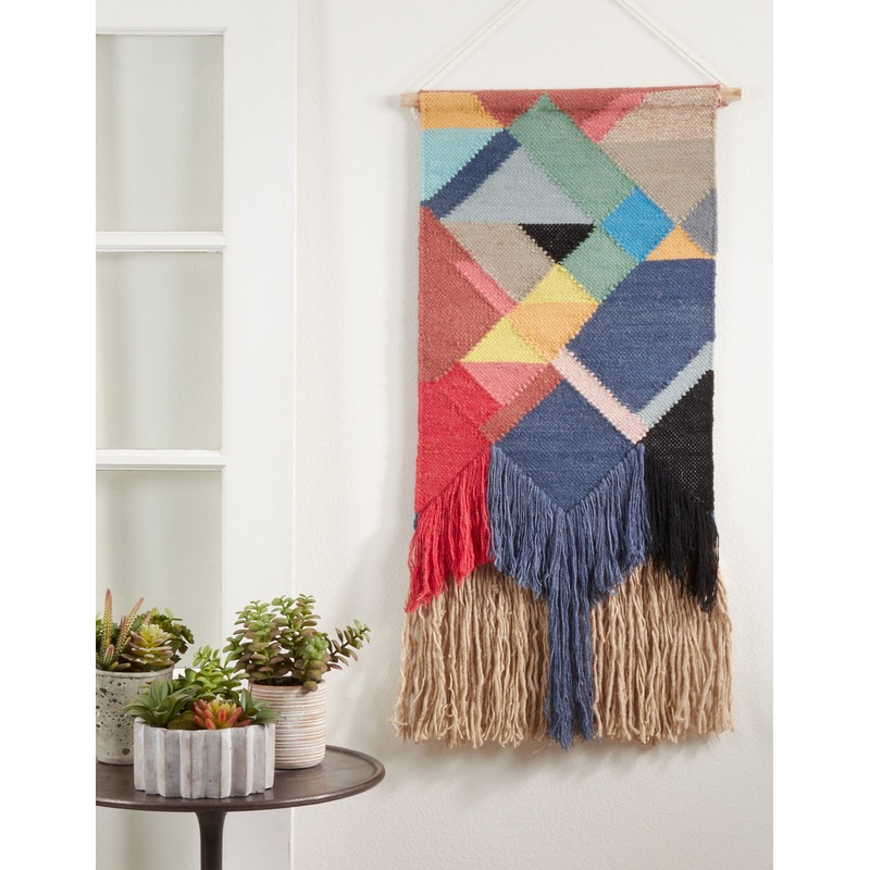 Textured Woven Wall Hanging - 18"x40" - Oblong