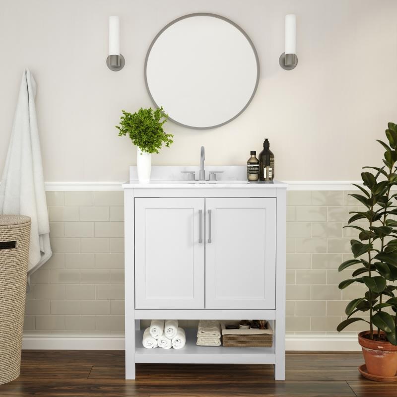 Vega 30 Inch Bathroom Vanity with Sink Combo By Flash Furniture