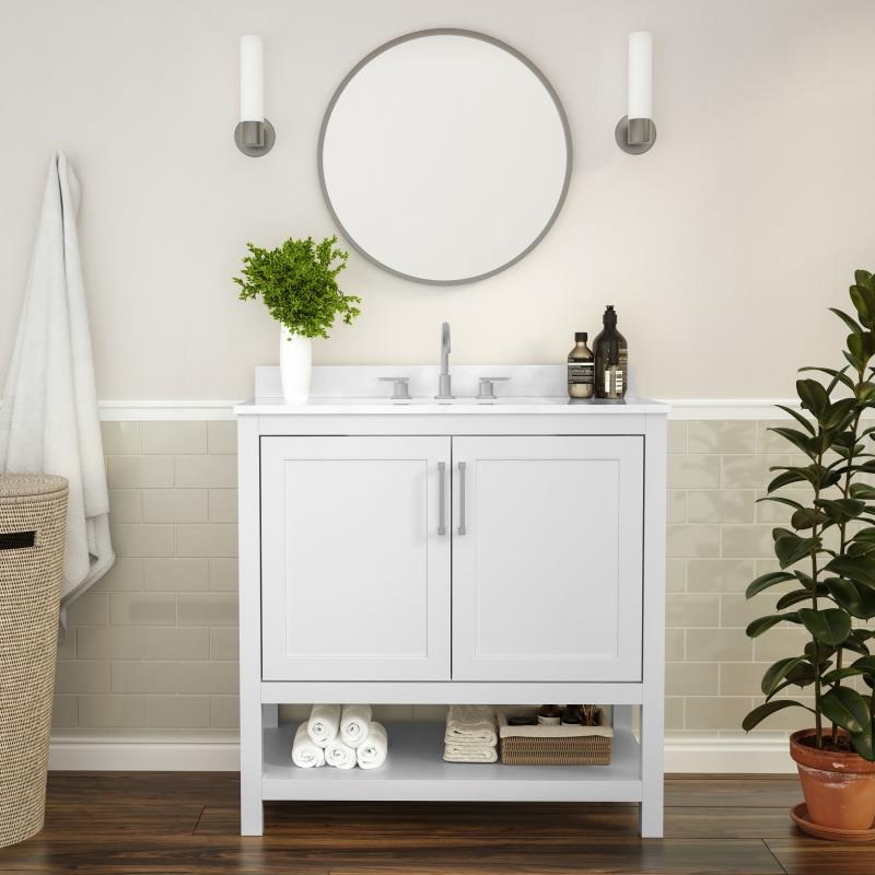 Vega 36 Inch Bathroom Vanity with Sink Combo By Flash Furniture