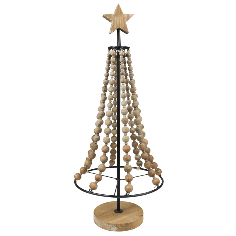 Wood Bead Christmas Tree By HomArt