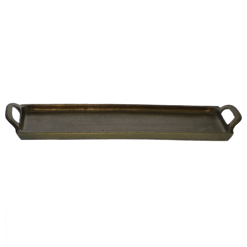 Abbott Tray, Brass  - Medium By HomArt