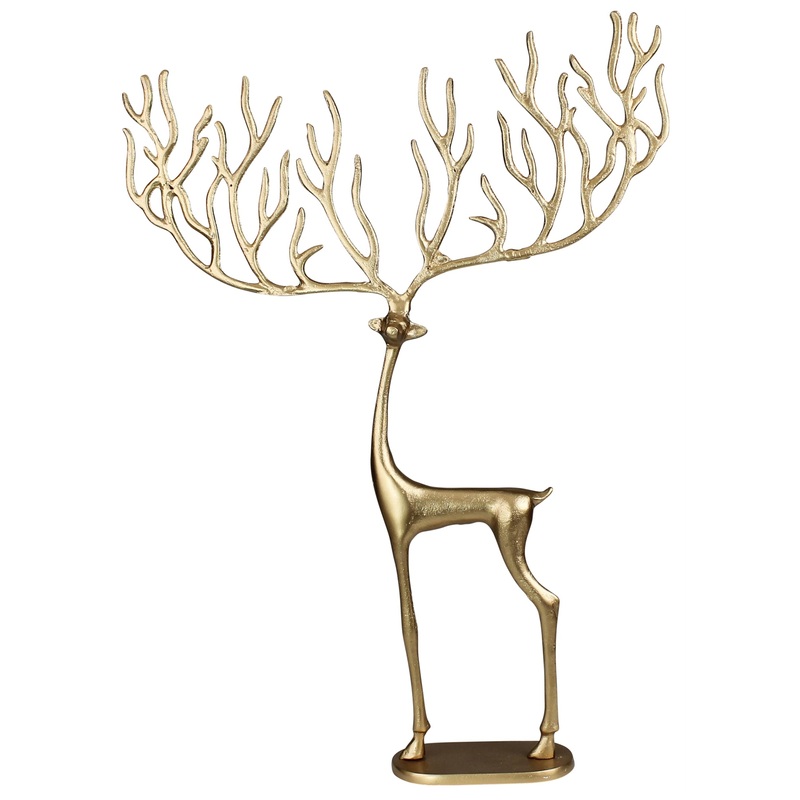 Bergen Reindeer, Brass - Large By HomArt