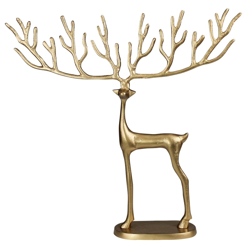 Bergen Reindeer, Brass - Sm By HomArt