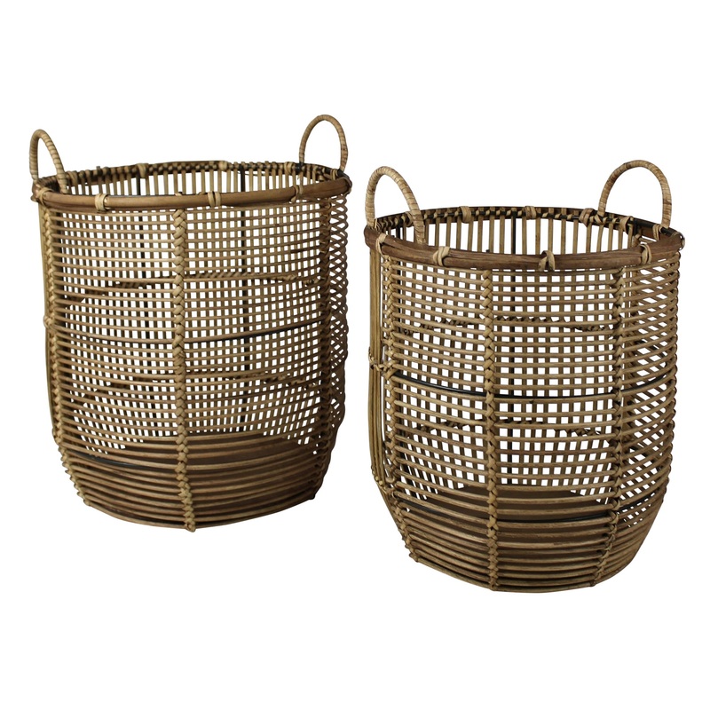 Cairo Baskets, Rattan - Set of 2 By HomArt