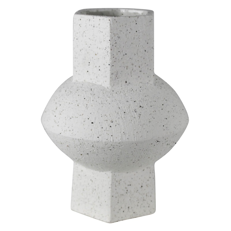 Cruz Vase - Hexagon, White By HomArt