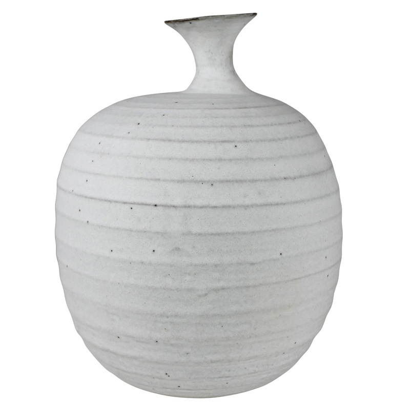 Eleo Vase with Neck, Ceramic - Large By HomArt