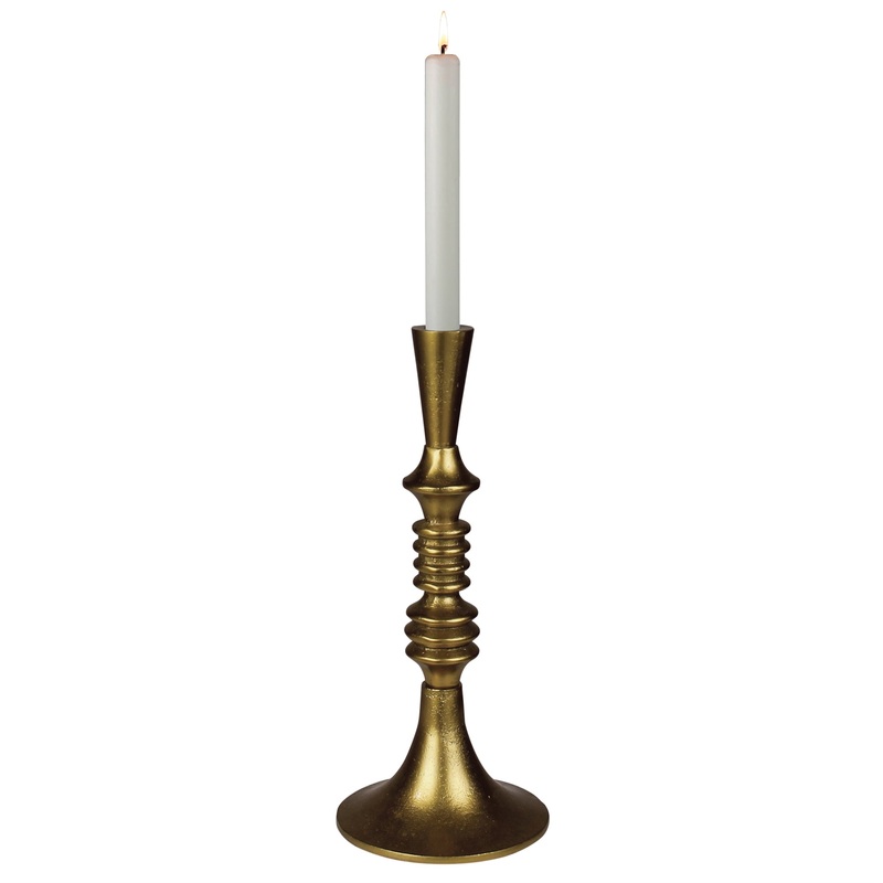 Eliad Taper Holder, Brass - Sm By HomArt
