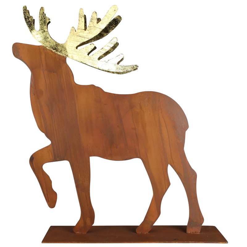 Espen Reindeer, Rust - Large Set Of 2 By HomArt