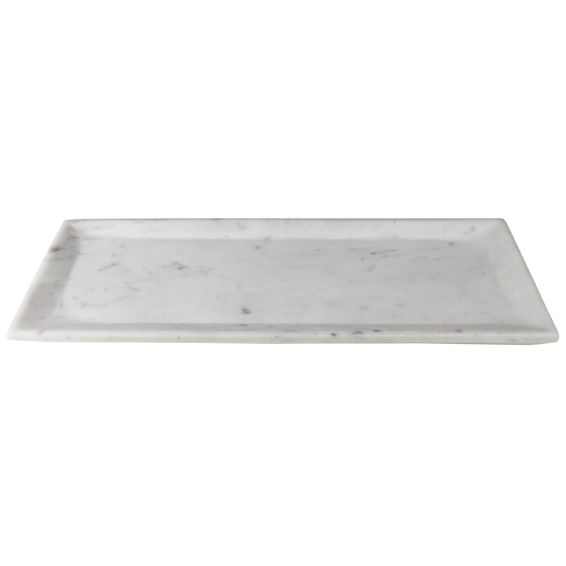 Essex Rectangle Plate, Marble - Large By HomArt
