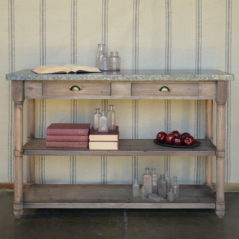 Henley Zinc Top Table By HomArt