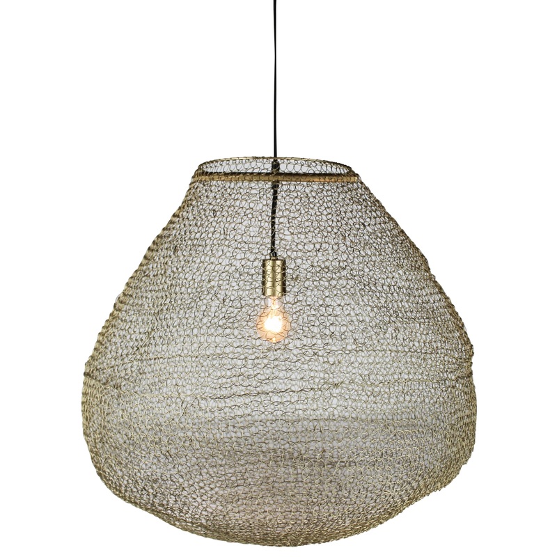 Jupiter Woven Wire Pendant, Gold By HomArt