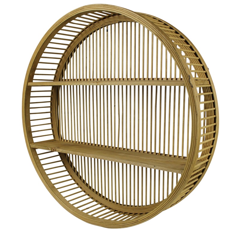 Kiowa Wall Shelf, Round By HomArt
