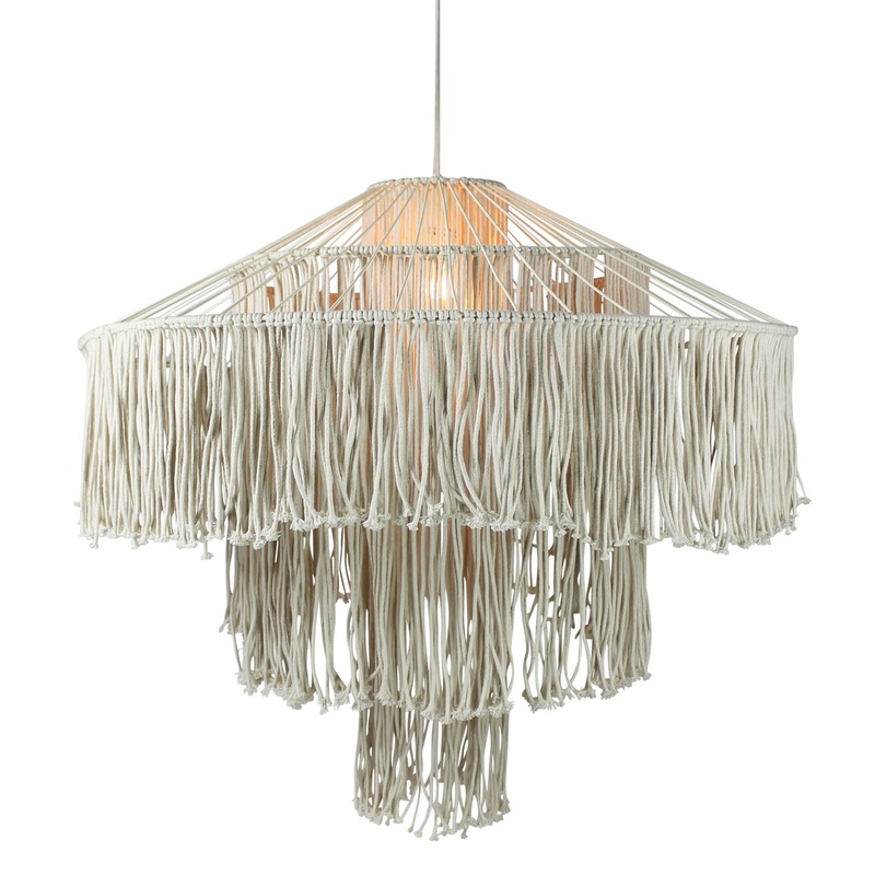 Macrame Fringe Pendant By HomArt