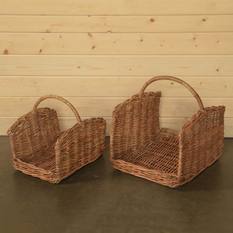 Monterey Rattan Log Basket - Set of 2 - Rustique Honey By HomArt