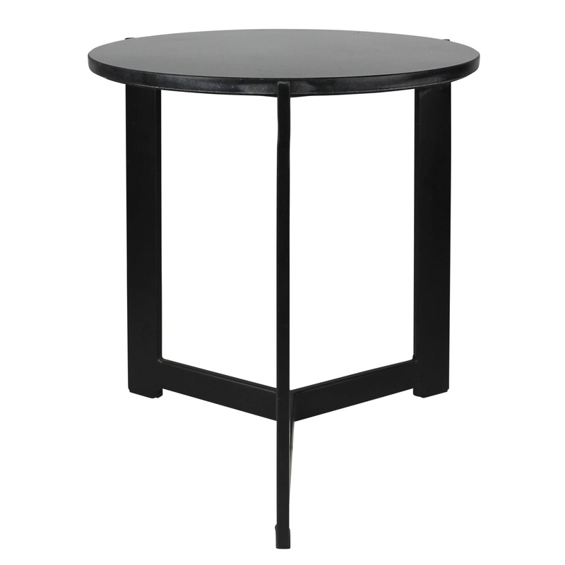 Noland Table, Iron and Black Marble By HomArt