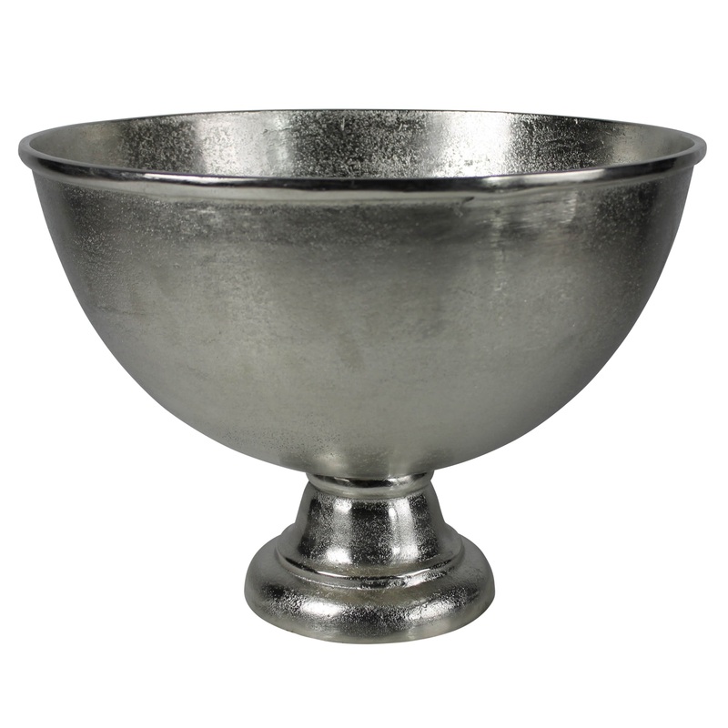 Oliver Footed Bowl, Nickle By HomArt