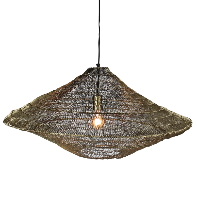 Stark Woven Wire Pendant, Gold By HomArt