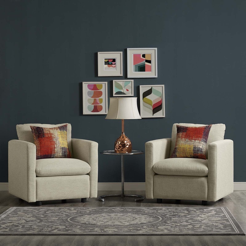 Activate Upholstered Fabric Armchair Set of 2 By Modway - EEI-4078