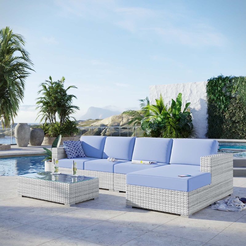Convene 4-Piece Outdoor Patio Sectional Set By Modway - EEI-5445