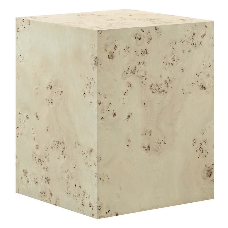 Cosmos 16" Square Burl Wood Side Table By Modway - EEI-6273