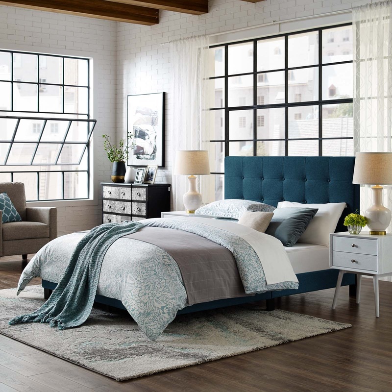 Melanie King Tufted Button Upholstered Fabric Platform Bed By Modway - MOD-5994