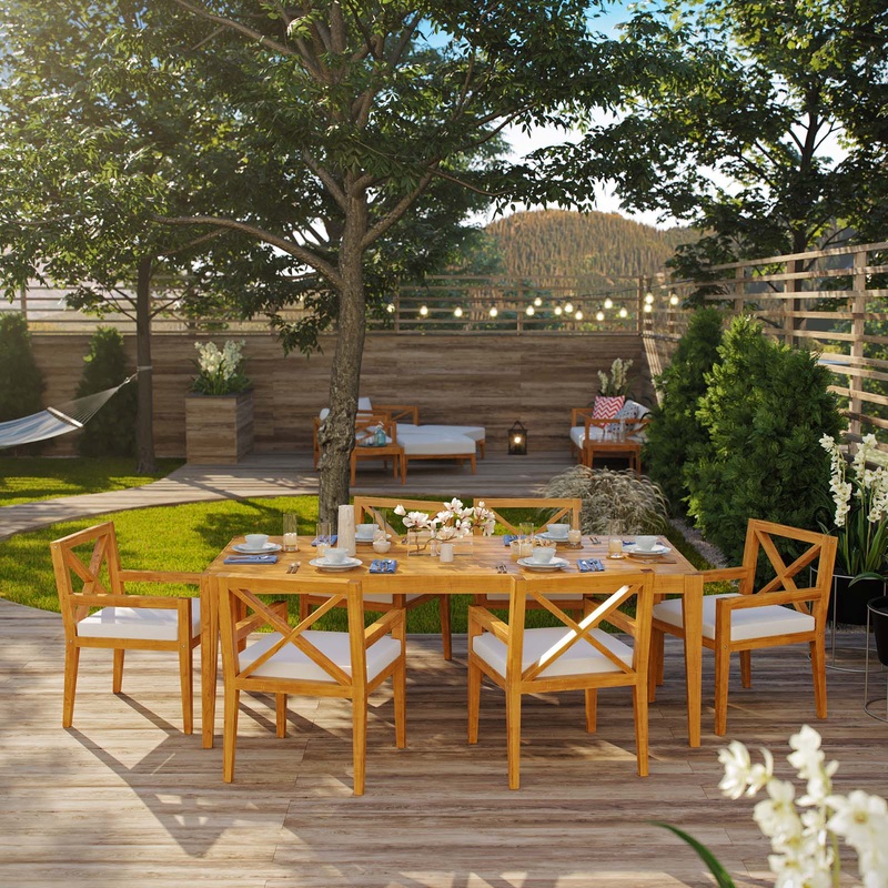 Northlake 7 Piece Outdoor Patio Premium Grade A Teak Wood Set By Modway - EEI-3631