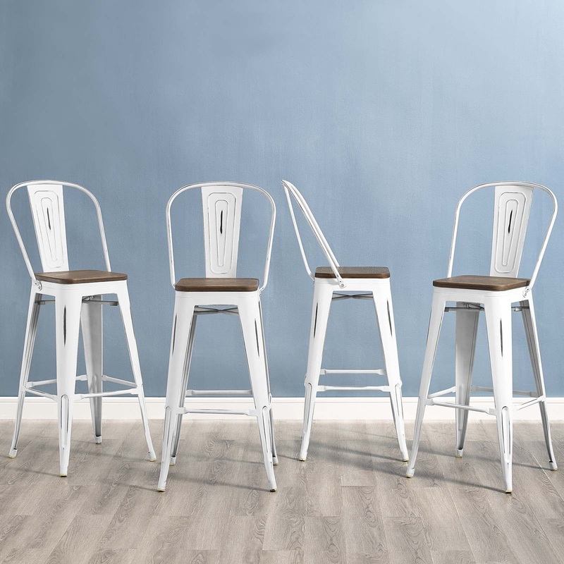 Promenade Bar Stool Metal Set of 4 By Modway - EEI-3951