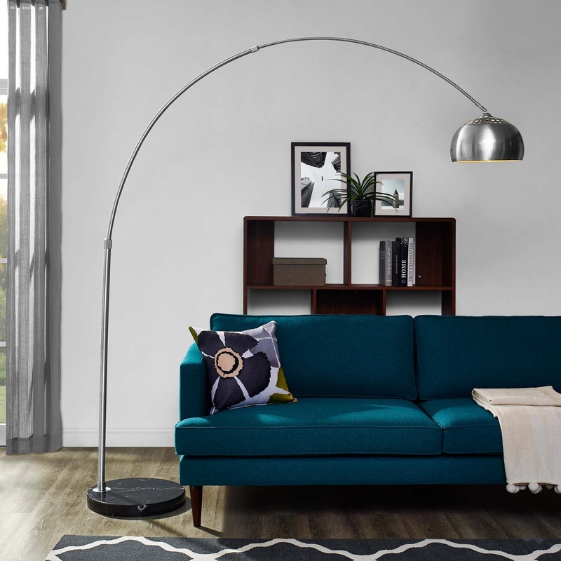 Sunflower Round Marble Base Floor Lamp By Modway - EEI-2906
