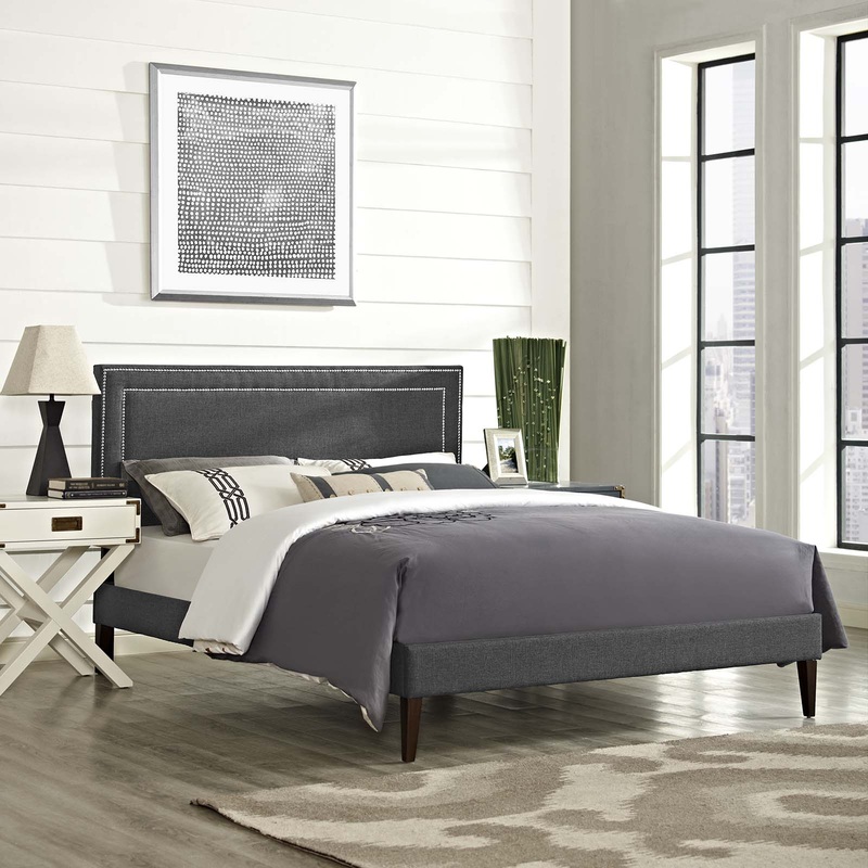 Virginia Full Fabric Platform Bed with Squared Tapered Legs By Modway - MOD-5921