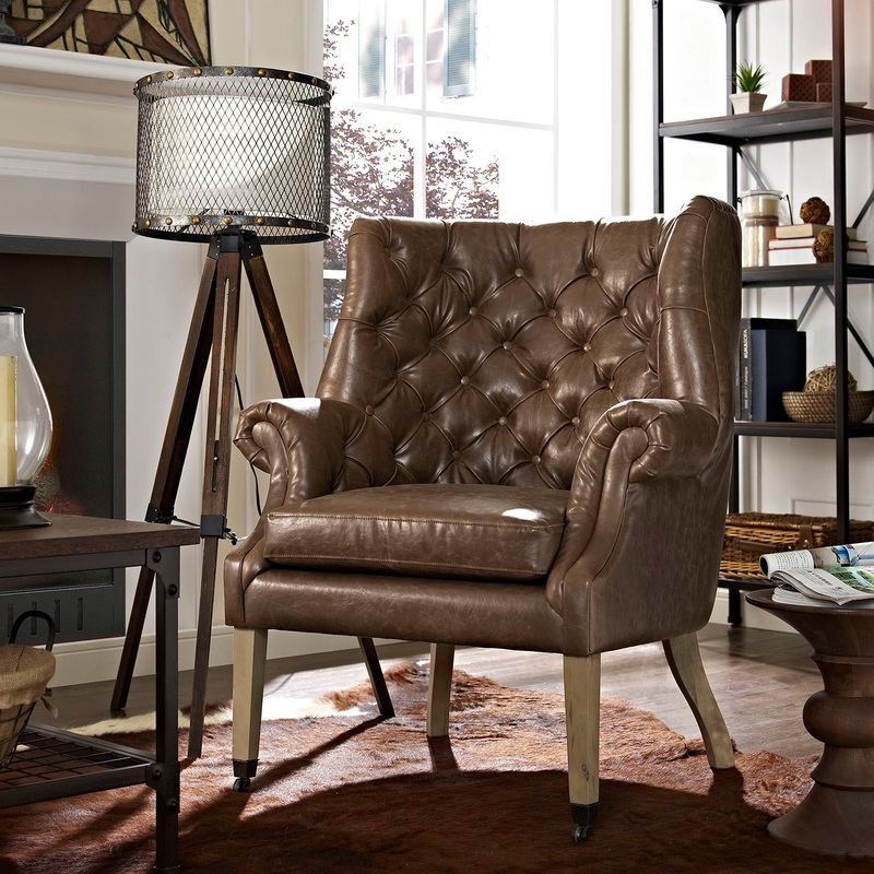 Chart Upholstered Vinyl Lounge Chair By Modway - EEI-2147