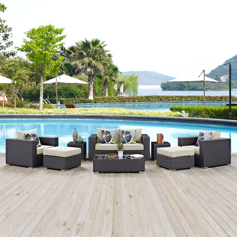 Convene 8 Piece Outdoor Patio Sofa Set By Modway - EEI-2352