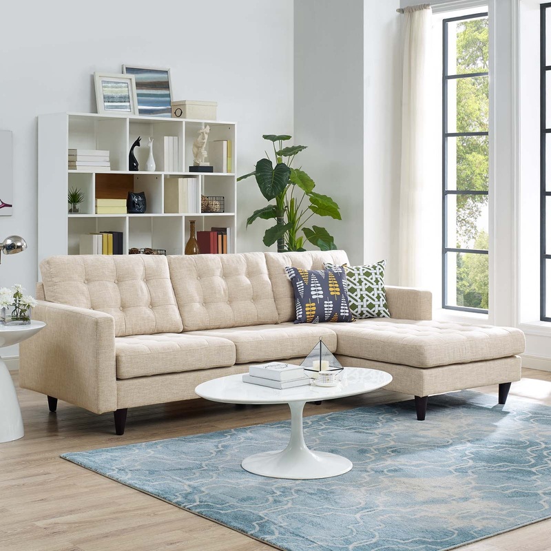 Empress Right-Facing Upholstered Fabric Sectional Sofa By Modway - EEI-1416