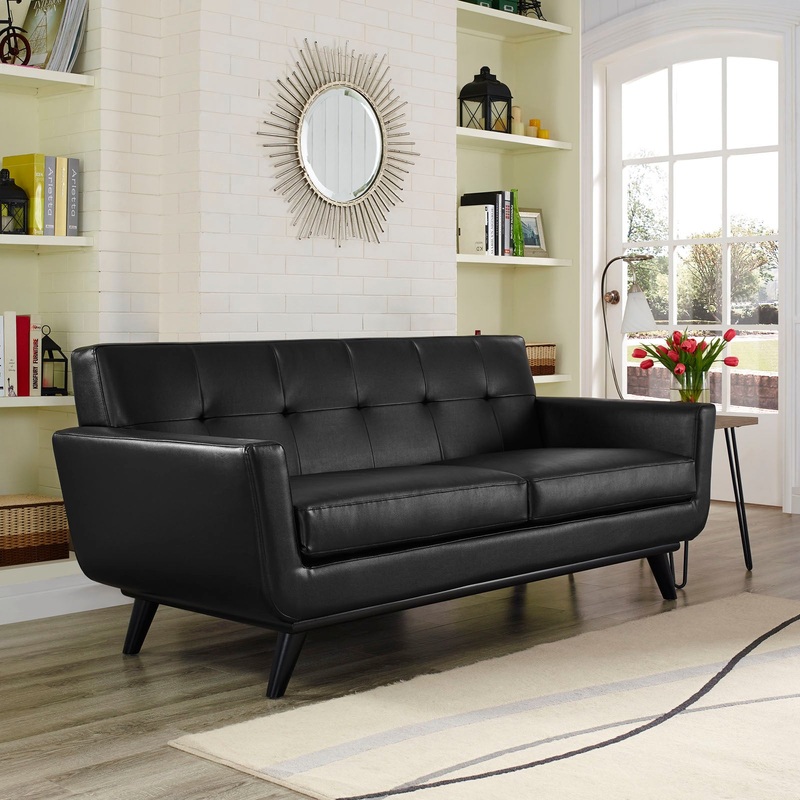 Engage Bonded Leather Loveseat By Modway - EEI-1337