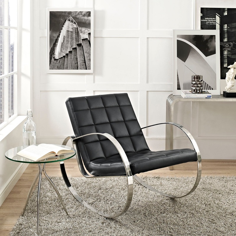 Gravitas Upholstered Vinyl Lounge Chair By Modway - EEI-2084