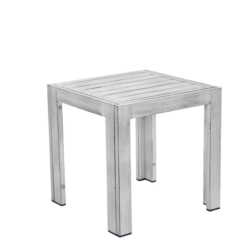 LeisureMod Chelsea Modern Aluminum Patio Side Table
