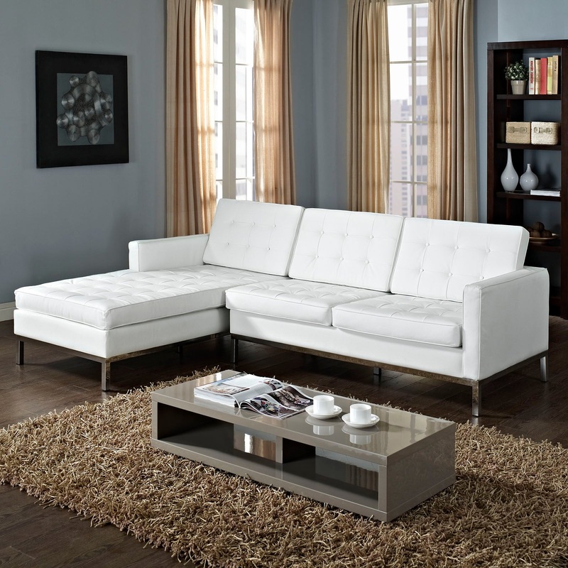 Loft Left-Facing Leather Sectional Sofa By Modway - EEI-1046